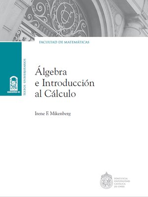 cover image of Álgebra e introducción al cálculo